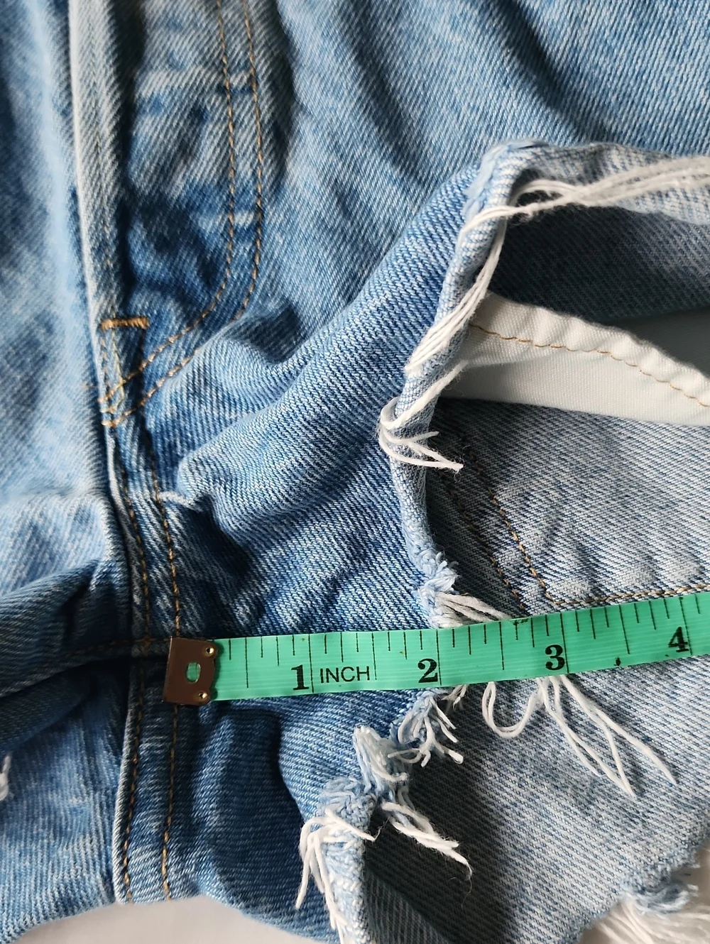 Levi's 501 Premium Distressed Button Fly Denim Shorts, Size 24 - Picture 10 of 10